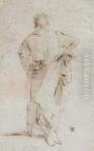 Un Homme Debout, Vu De Dos by Giovanni Battista Tiepolo