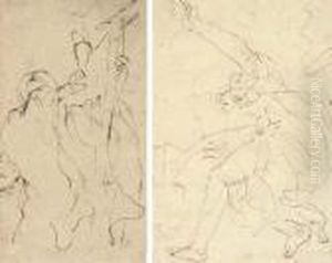Two Figures; And A Draped Figure by Giovanni Battista Tiepolo