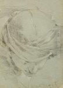 Head Of Young Man In A Turban. by Giovanni Battista Tiepolo