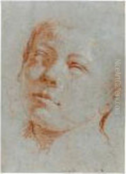 Head Of A Boy, Looking Up To The Left - view 1