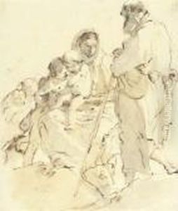 The Holy Family With The Infant Baptist by Giovanni Battista Tiepolo