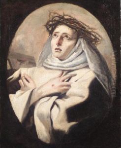 Saint Catherine Of Siena by Giovanni Battista Tiepolo