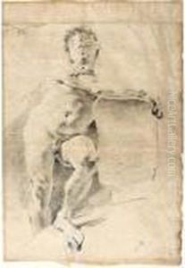 Seated Male Nude by Giovanni Battista Tiepolo