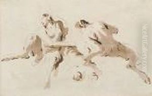 Satyrs Holding A Cornucopia