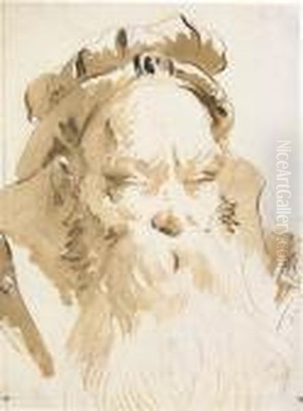 Head Of An Oriental With A Long Beard (recto) - view 1