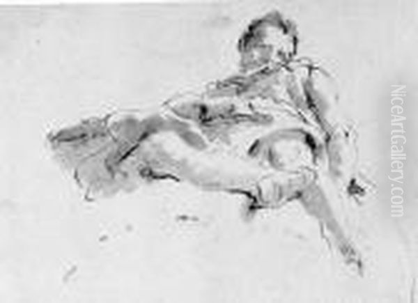 A Seated Figure On A Cloud - view 1