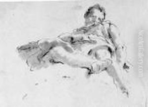A Seated Figure On A Cloud