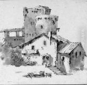 A Fortified Farmhouse by Giovanni Battista Tiepolo