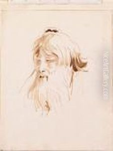 A Fantastic Head Of A Bearded Man by Giovanni Battista Tiepolo