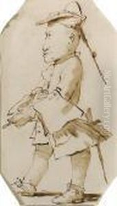 Caricature Of A Gentleman, In Profile To The Left