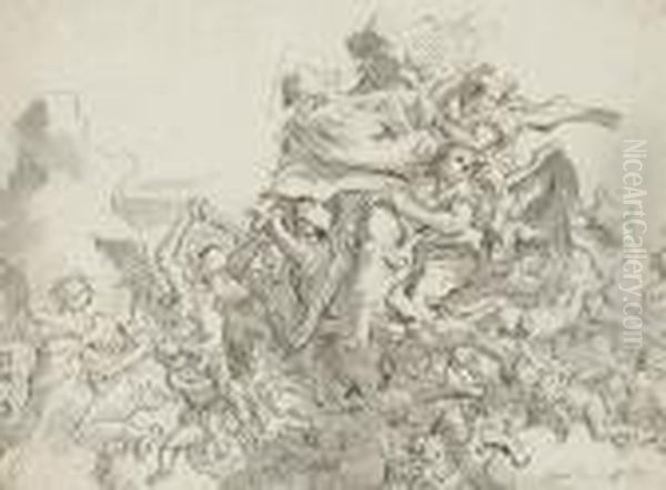 God The Father With Angels - view 1