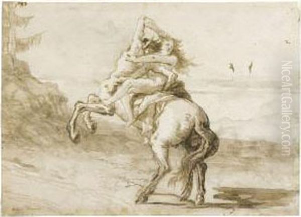 Nessus, Rearing, Carries Off Dejanira - view 1