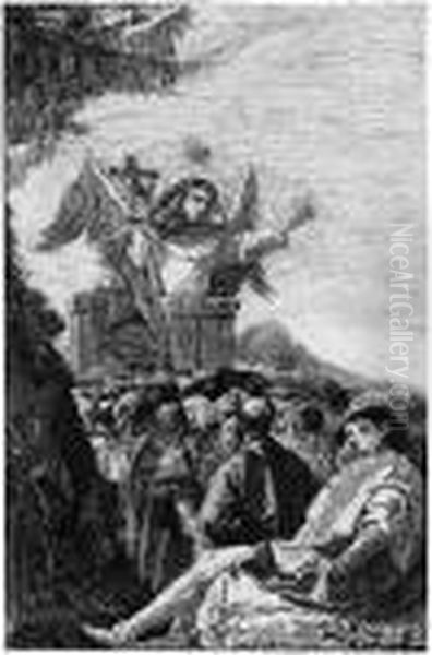 Vincent Ferrer In Der Landschaft Predigend - view 1