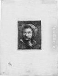 Alter Mann Mit Turban by Giovanni Domenico Tiepolo