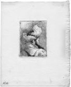 Orientale Mit Turban by Giovanni Domenico Tiepolo