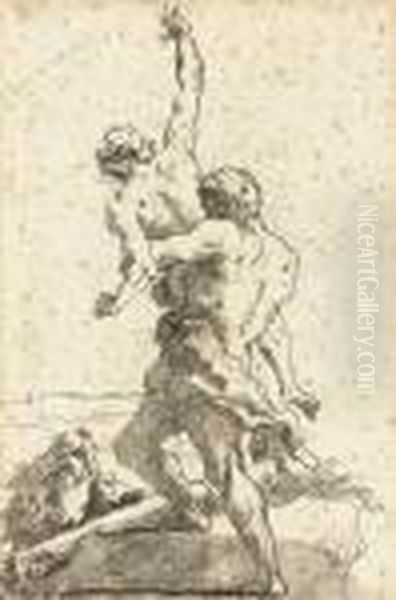 Hercules And Antaeus - view 1