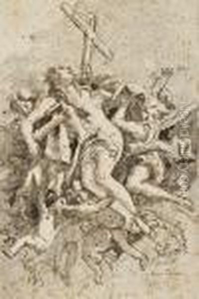 Marie-madeleine Soutenue Par Des Angelots - view 1