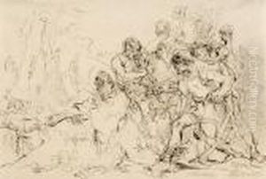 Die Ermordung Des Hl. Petrus Martyr by Giovanni Domenico Tiepolo