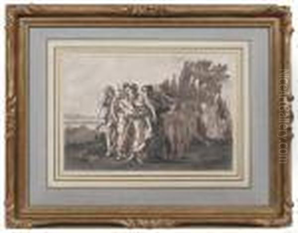 Groupe De Personnages Devant Un Serpent - view 1