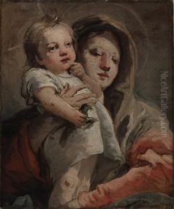 The Madonna And Child With A Goldfinch by Giovanni Domenico Tiepolo