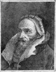 Alter Mann Mit Barett by Giovanni Domenico Tiepolo