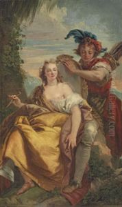 Angelica And Medoro by Giovanni Domenico Tiepolo