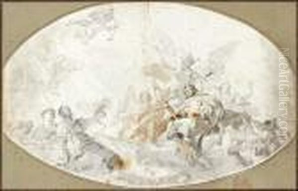 L'apotheose De Francesco Barbaro, D'apres Giambattista Tiepolo - view 1