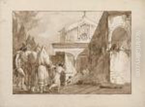 A Peasant Family On Their Way To Church
