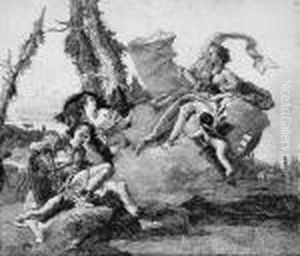 Armida Si Innamora Di Rinaldo (armida Verliebt Sich Inrinaldo) by Giovanni Domenico Tiepolo