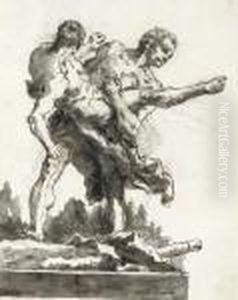 Hercules And Antaeus by Giovanni Domenico Tiepolo