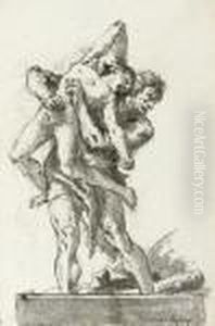 Hercules And Antaeus by Giovanni Domenico Tiepolo