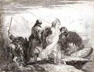 La Fuite En Egypte by Giovanni Domenico Tiepolo