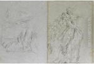 Recto: Studies For The Reception
In Honour Of The Visit Of The Emperor Henry Iii To The Villa Contarini
Verso: Study Of An Umbrella Recto: Studies For The Reception
In Honour Of The Visit Of The Emperor Henry Iii To The Villa Contarini
Verso: Study Of An Umbrella