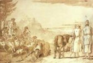A Pastoral Scene by Giovanni Domenico Tiepolo