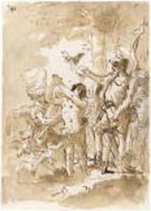 The Baptism Of Christ by Giovanni Domenico Tiepolo