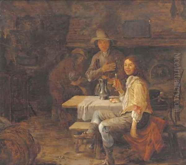 A gentleman drinking in a country inn - view 1