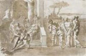 Iphegenia Led To The Council Of Agamemnon by Giovanni Domenico Tiepolo