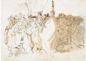 Study Of A Crowd by Giovanni Domenico Tiepolo