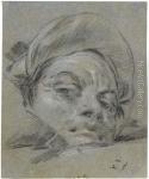 Head Of A Young Man Wearing A Turban - view 1