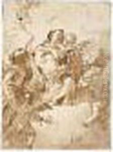 St. Anthony Of Padua In Glory With The Christ Child. by Giovanni Domenico Tiepolo