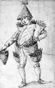 A street peddler Design for a costume