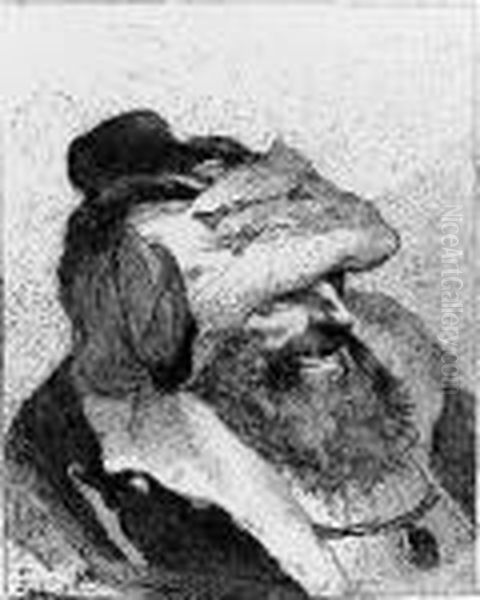 Old Man With His Hat On His Forehead - view 1