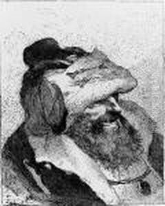Old Man With His Hat On His Forehead by Giovanni Domenico Tiepolo