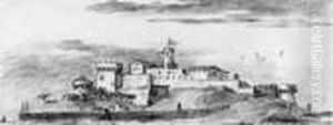 A View Of Brescia by Giovanni Domenico Tiepolo