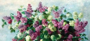 Lilacs by Hungarian School