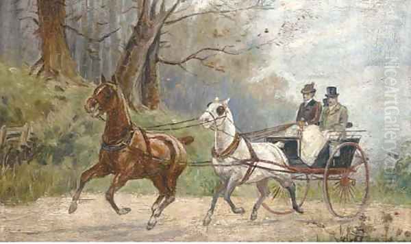 Figures in a carriage - view 1