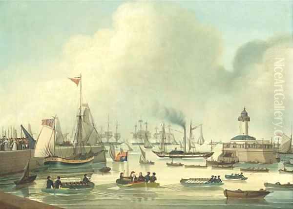 King George IV leaving Ramsgate for his visit to Hanover, 25 September, 1821 - view 1