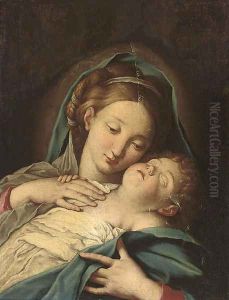 The Madonna and Child 2 by Giovanni Battista Salvi, Il Sassoferato