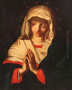 The Madonna at prayer by Giovanni Battista Salvi, Il Sassoferato