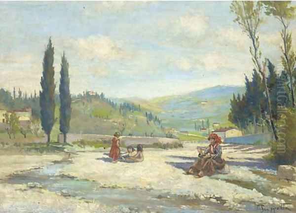A shepherd boy and girl - view 1